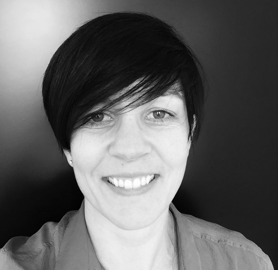 Sort-hvidt billede af Tine Lund-Bretlau