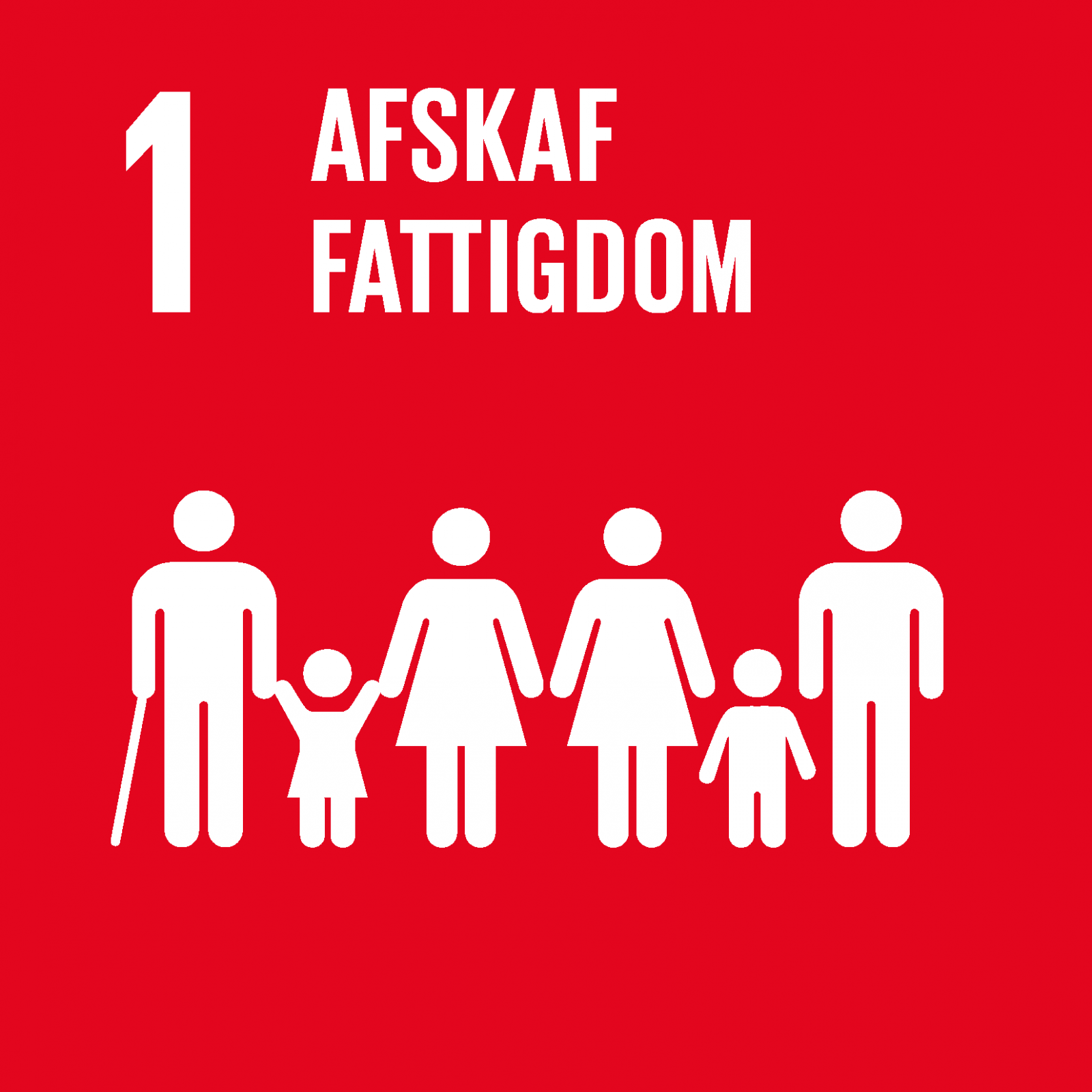 Ikon for FN's første verdensmål: Afskaf fattigdom.