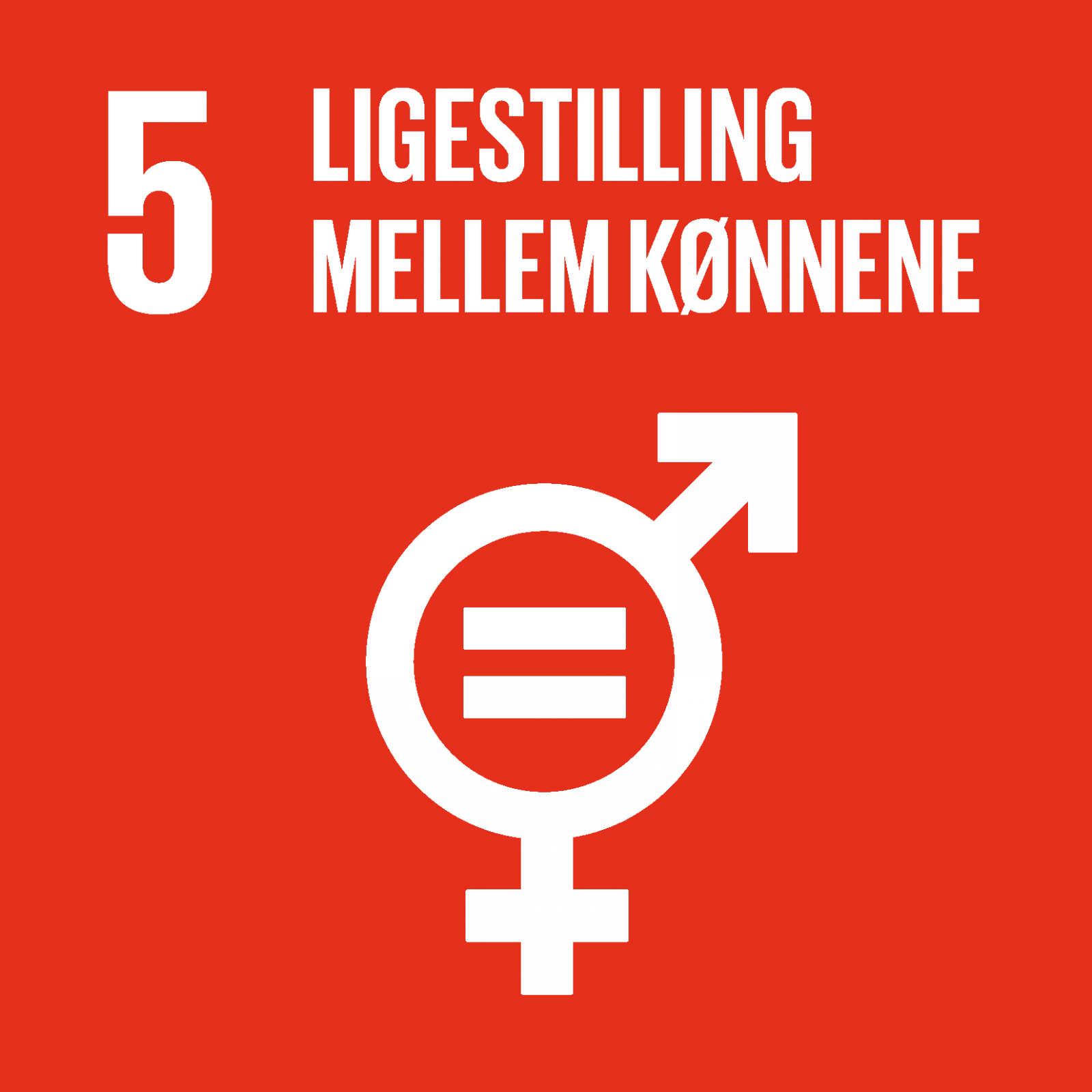 Ikon for FN's femte verdensmål: Ligestilling mellem kønnene.