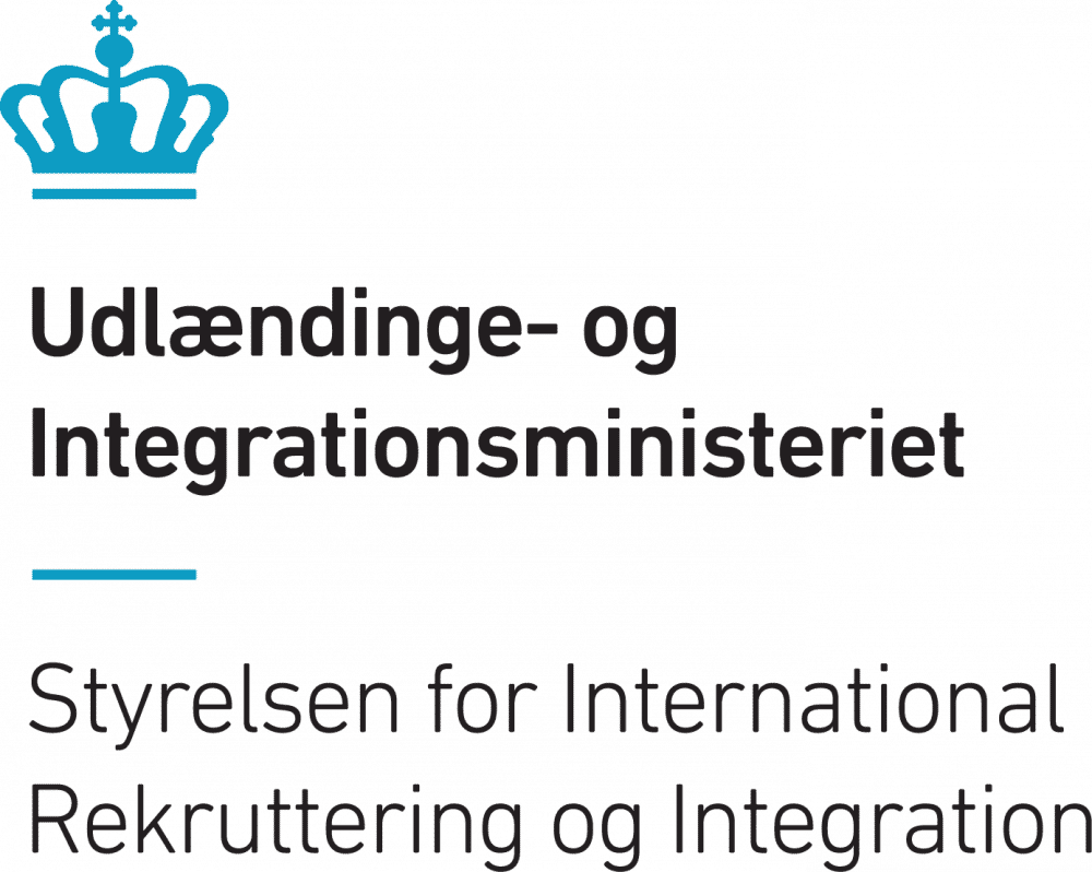Logo for udlændige- og intergrationsministeriet