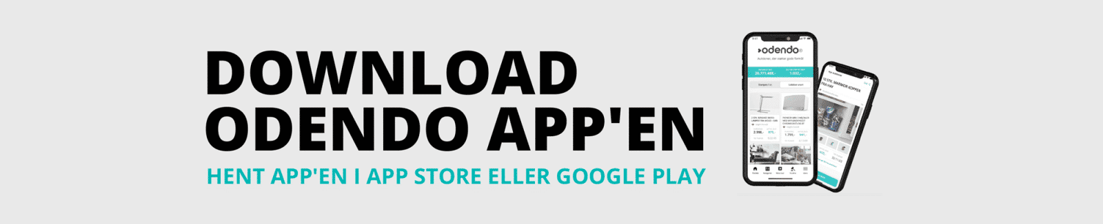Opfordring til at downloade Odendo-appen