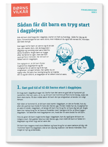 Forside til vejledning til dagpleje