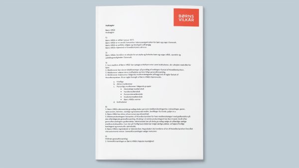 Vedtægter for Børns Vilkår