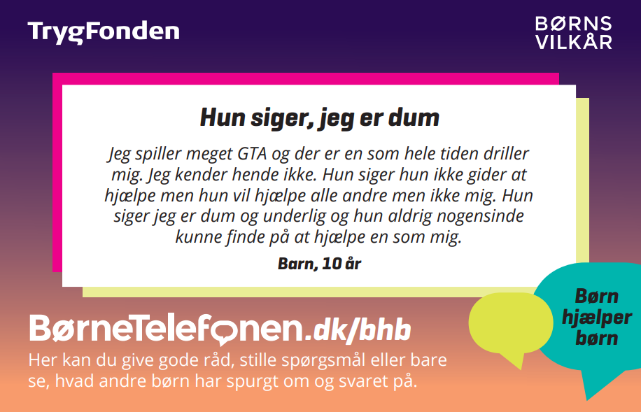 Dilemmakort fra BørneTelefonen