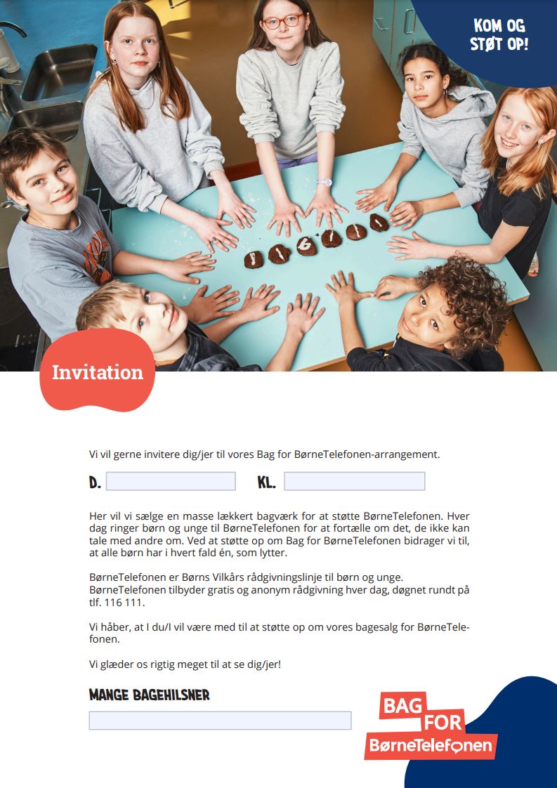 Skole-invitation til Bag for BørneTelefonen