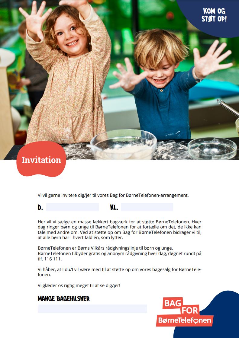 Invitation til Bag for BørneTelefonen