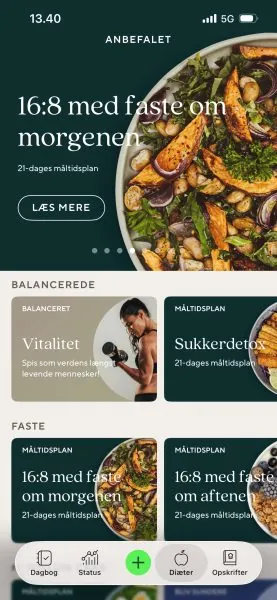 Screenshot fra LifeSum appen