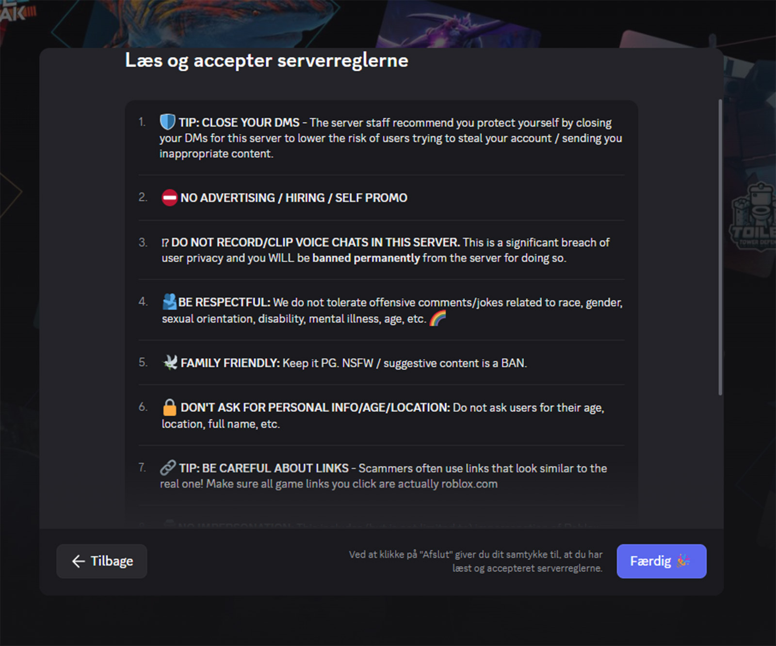 Serverregler